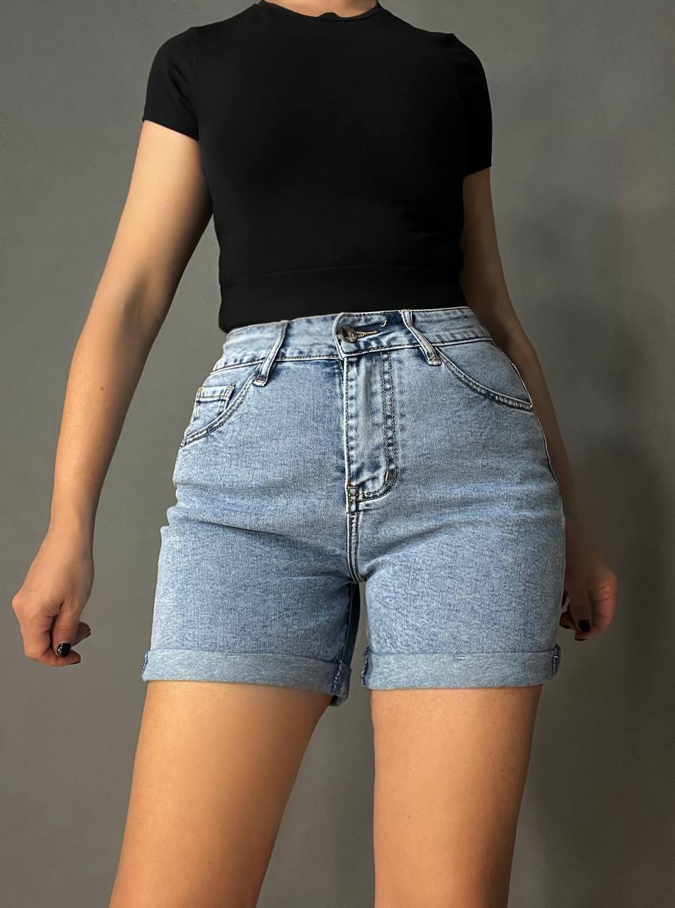 Шорты женские джинсовые Derun 7025-7027-7028-7030 р. 38 Голубой (26852043) - фото 10