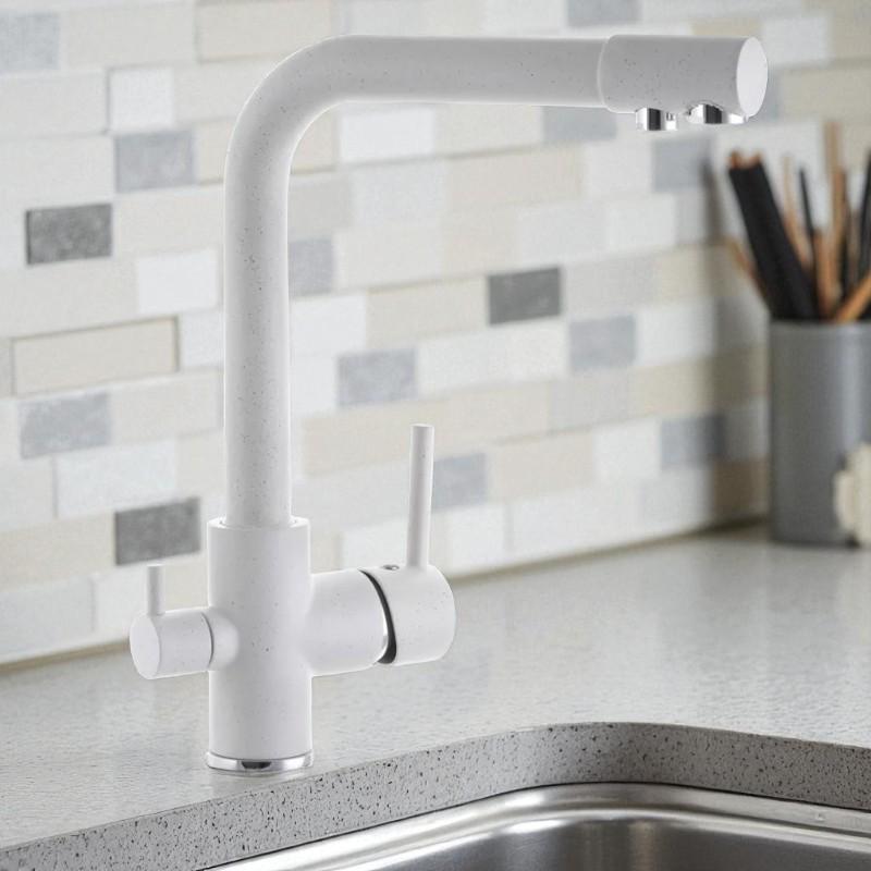 Смеситель для фильтрованной воды Zerix LR4055W-3 высокий латунь Серый (b-ZX2643) - фото 5 Смеситель для фильтрованной воды Zerix LR4055W-3 высокий латунь Серый (b-ZX2643) - фото 5