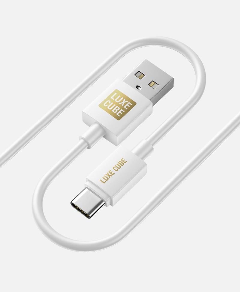Кабель Luxe Cube USB C to USB 1 м 3 А Білий (8889998698469)
