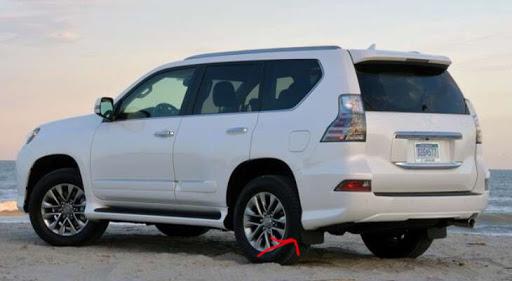 Брызговики задние Dongmart для Lexus GX460 - фото 3