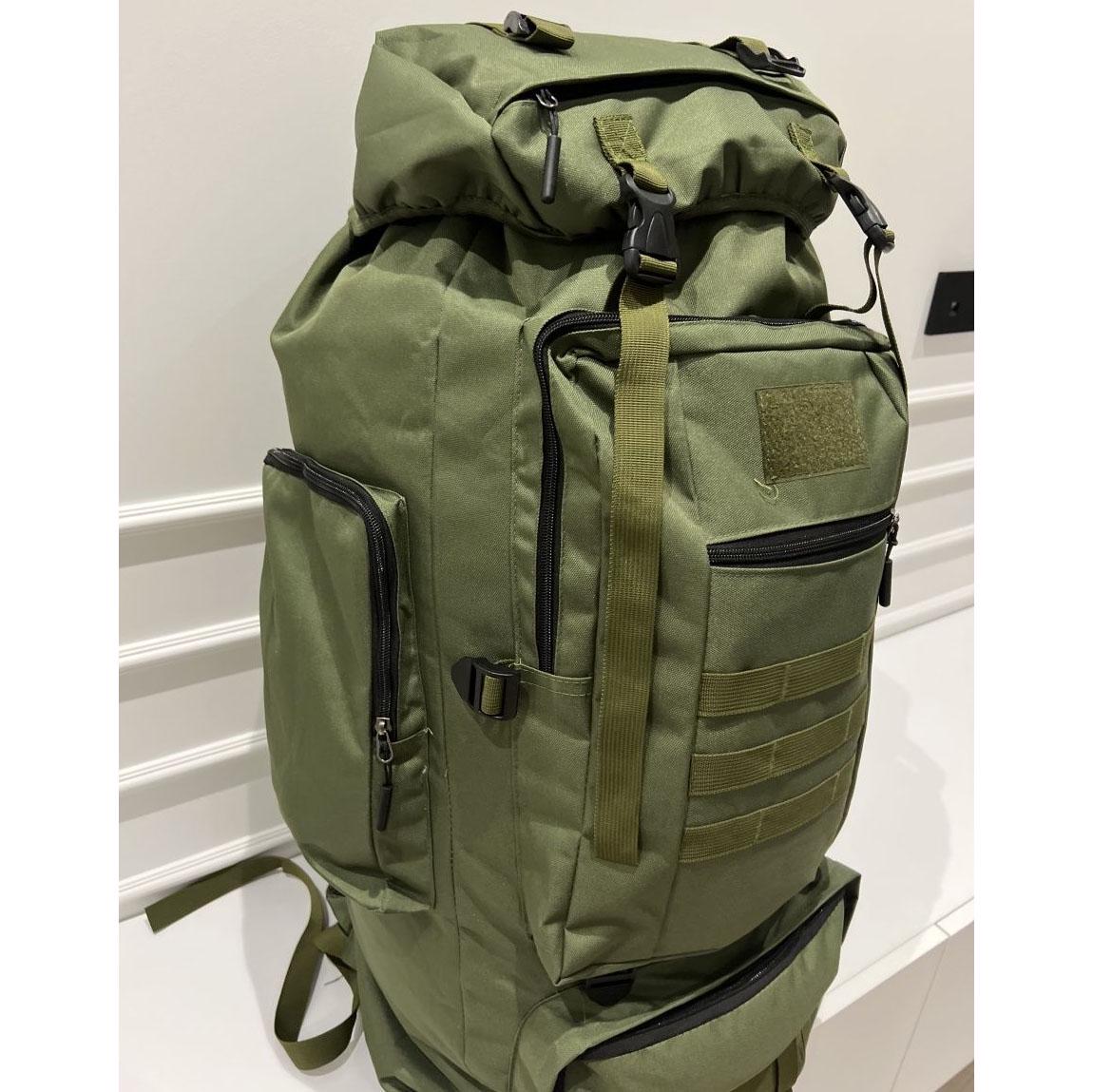 Рюкзак походный Light Tactic 1200D система Molle баул кордура 70 л 39x22x80 см Green (784779464) - фото 5