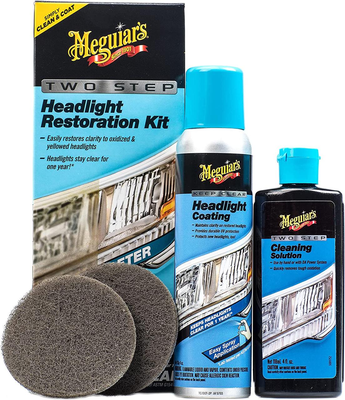 Набор для восстановления и защиты фар Meguiar’s Two Step Headlight Restoration Kit (766599444) - фото 3