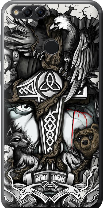 Чохол на Huawei Honor 7X Тату Вікінг (4098u-1139-42517)