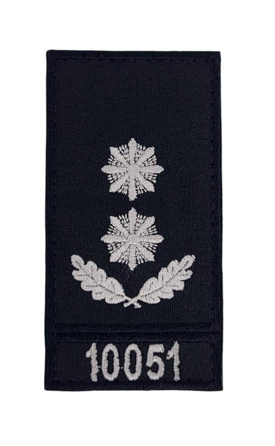 Погон на липучці Поліції Полковник з номером 5х10 Чорний (3585824)