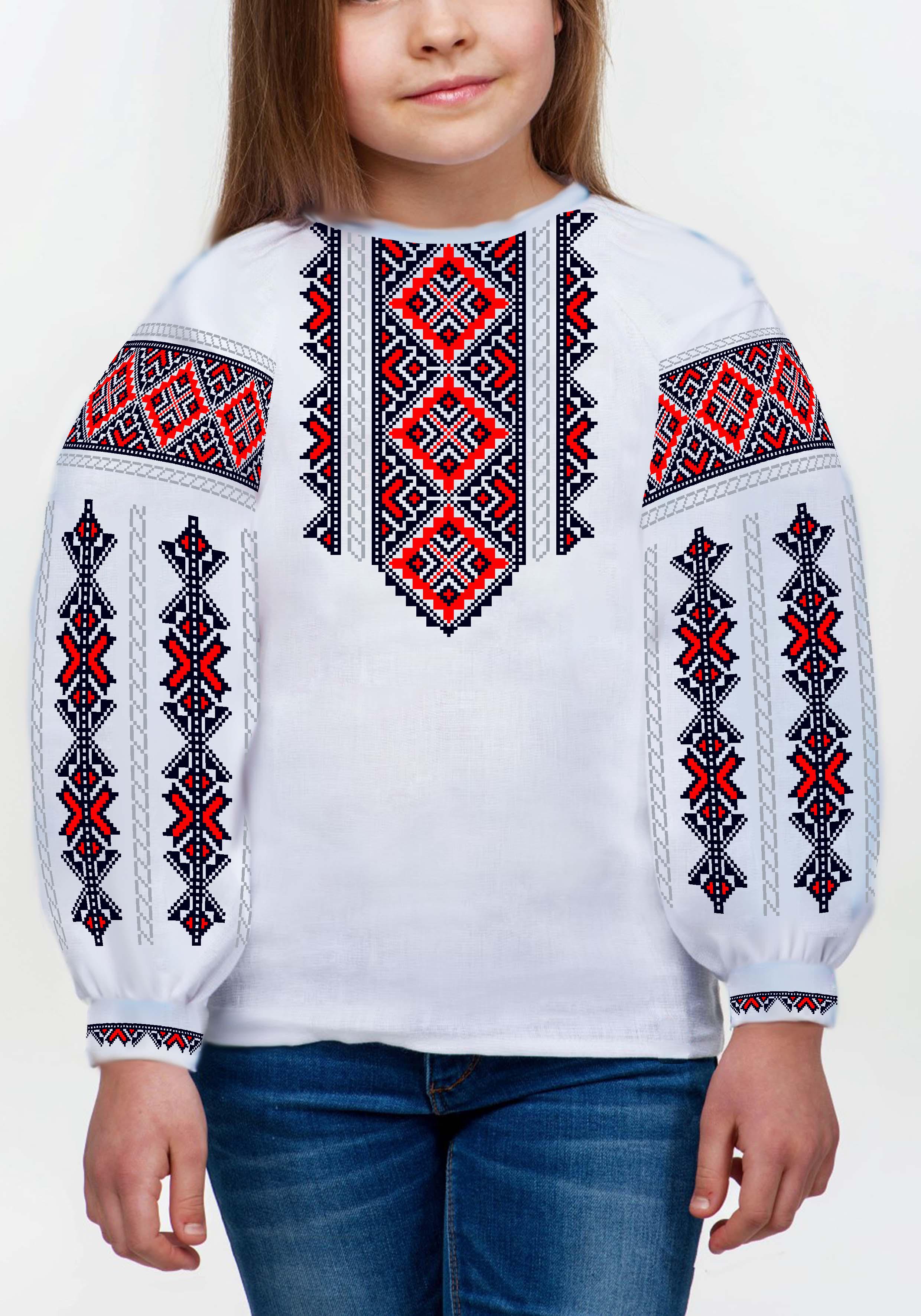 Заготовка для вышивки нитками/бисером для девочки габардин (СДГ-116-1)