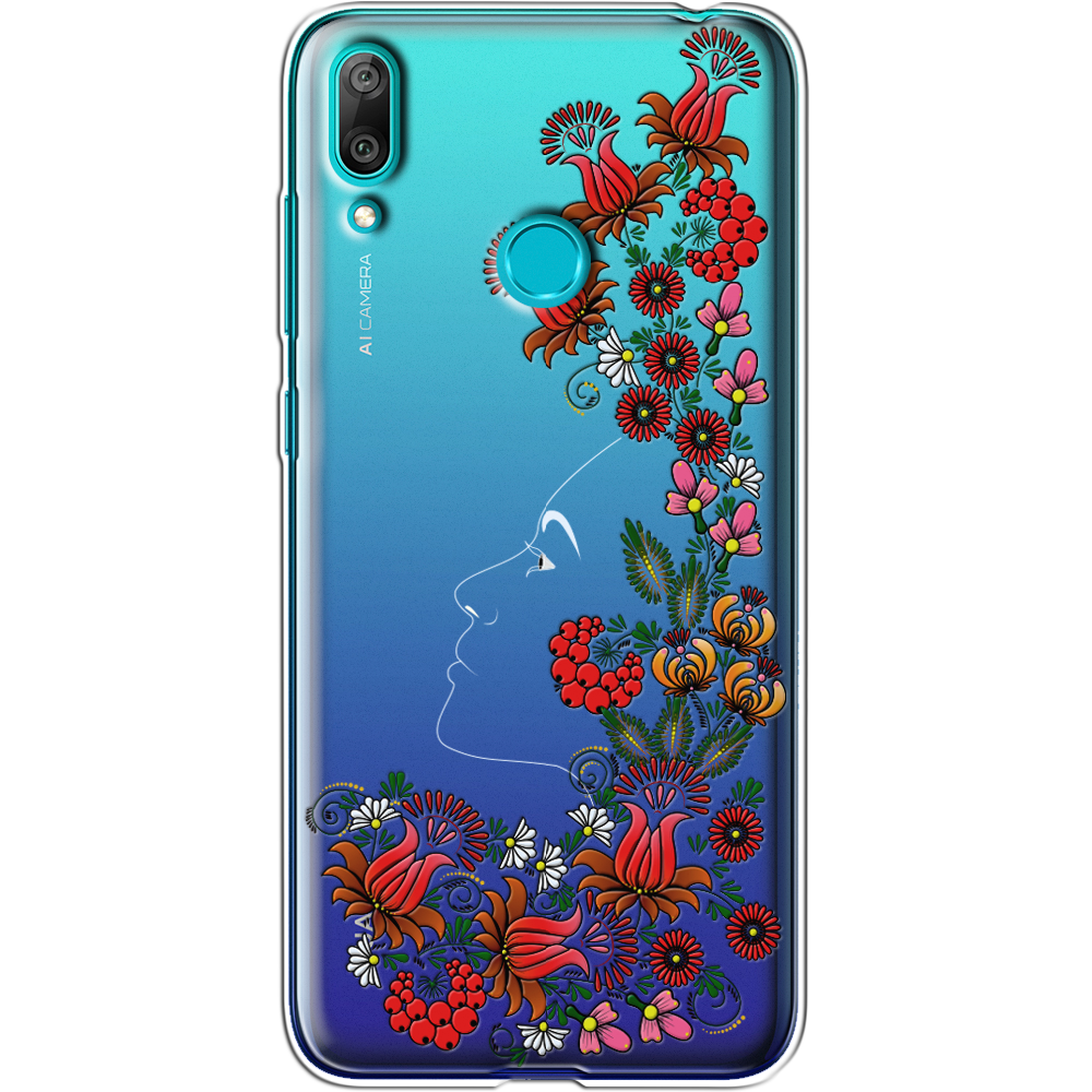 Чохол Boxface Huawei Y7 2019 3D Ukrainian Muse Прозорий силікон (36044-bk64-36044)