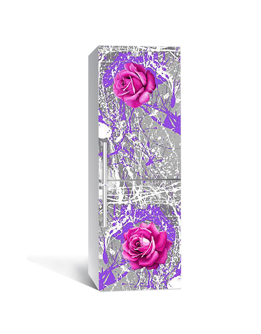 Наклейка 3D на холодильник Zatarga Брызги Краски Розы 650х2000 мм (1294193338)