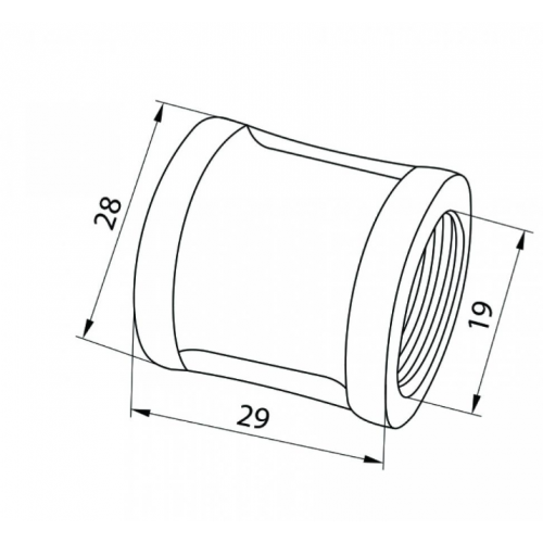 З'єднання для труби Sigma d 19x29 мм Чорний (714265) - фото 2