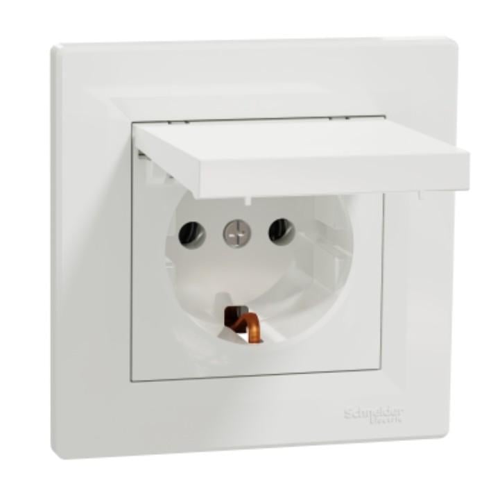 Розетка з кришкою з заземленням Білий (EPH3100121)