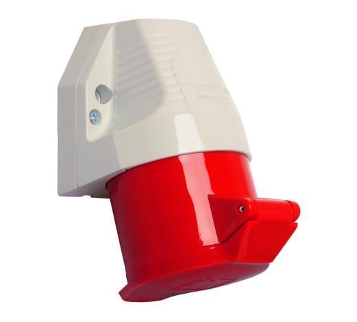 Розетка настенная Walther-Werke СЕЭ-тип 5 полюса 32А 400V IP44 наружный крепеж 1 ввод (wl130)