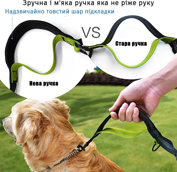 Поводок-пояс Harness для бега с собакой 160-260 см Зеленый (2330199991) - фото 6 Поводок-пояс Harness для бега с собакой 160-260 см Зеленый (2330199991) - фото 6