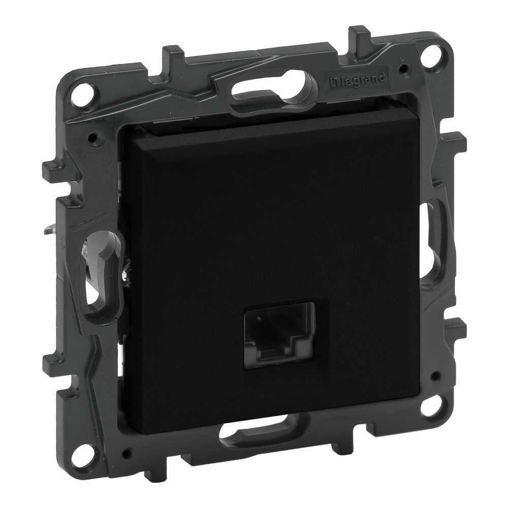 Розетка Legrand Niloe Step компьютерная 1-ная Черный (863559)