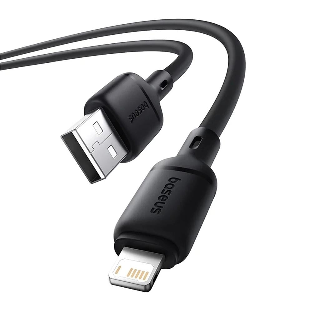 Кабель для зарядки айфона USB - Lightning 2.4A Baseus Silky Series Data Cable 2m Black (P10377702113-01)