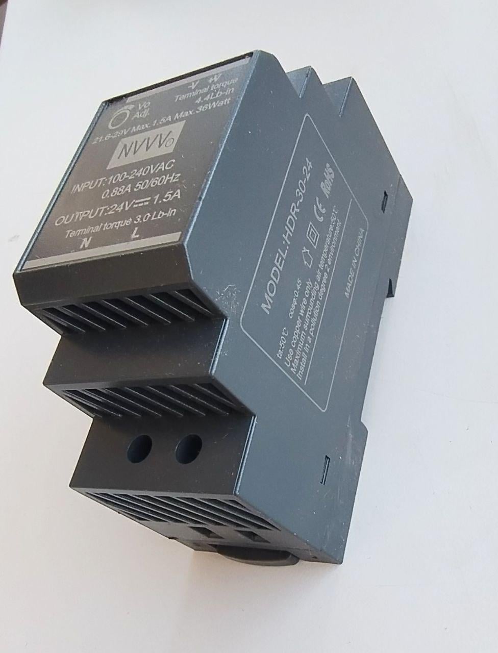 Блок живлення на DIN-рейку 15W 24V HDR-15-24 NVVV (3792)