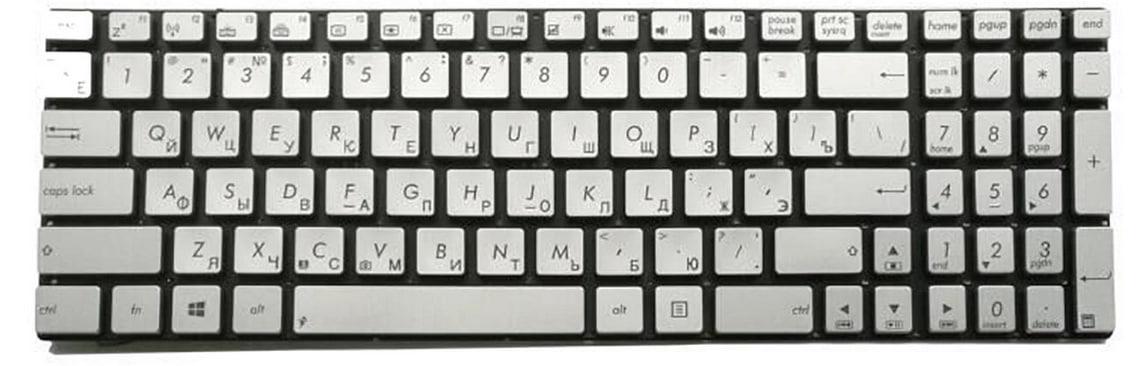 Клавиатура для ноутбука Asus G60JW с подсветкой клавиш (0KNB0-662LRU00)