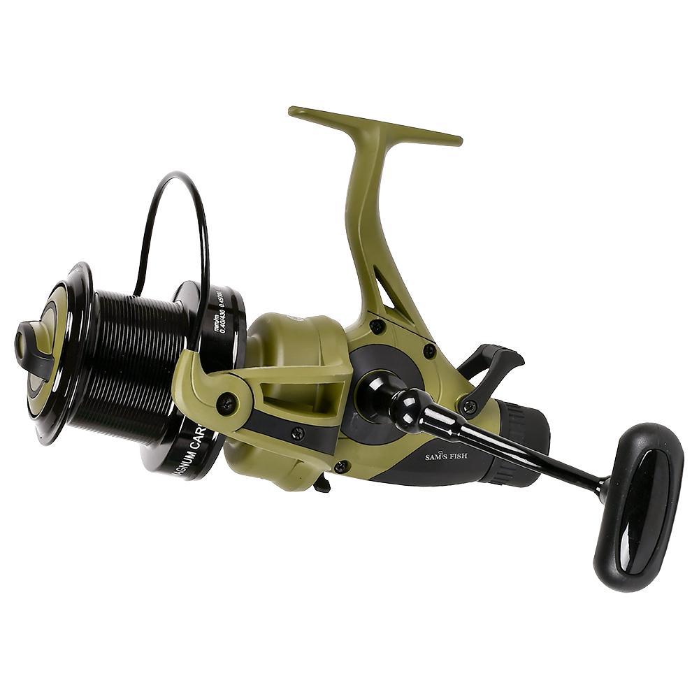 Котушка риболовна карпова Sams Fish Magnum Carp 10000 5+1bb з бейтранером металева шпуля Green (SF24345-10) Котушка риболовна карпова Sams Fish Magnum Carp 10000 5+1bb з бейтранером металева шпуля Green (SF24345-10)