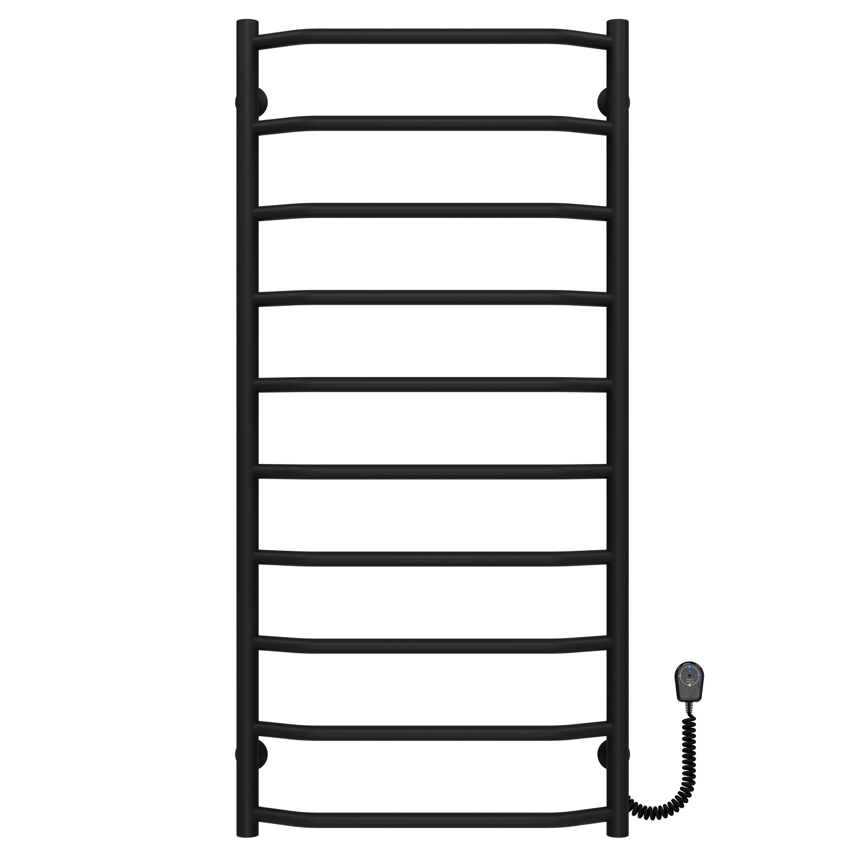 Полотенцесушитель электрический Deffi Трапеция П10 EF16 правое подключение нержавеющая сталь 500х1100 мм Черный (C.TR.110.50.10.EBR5)