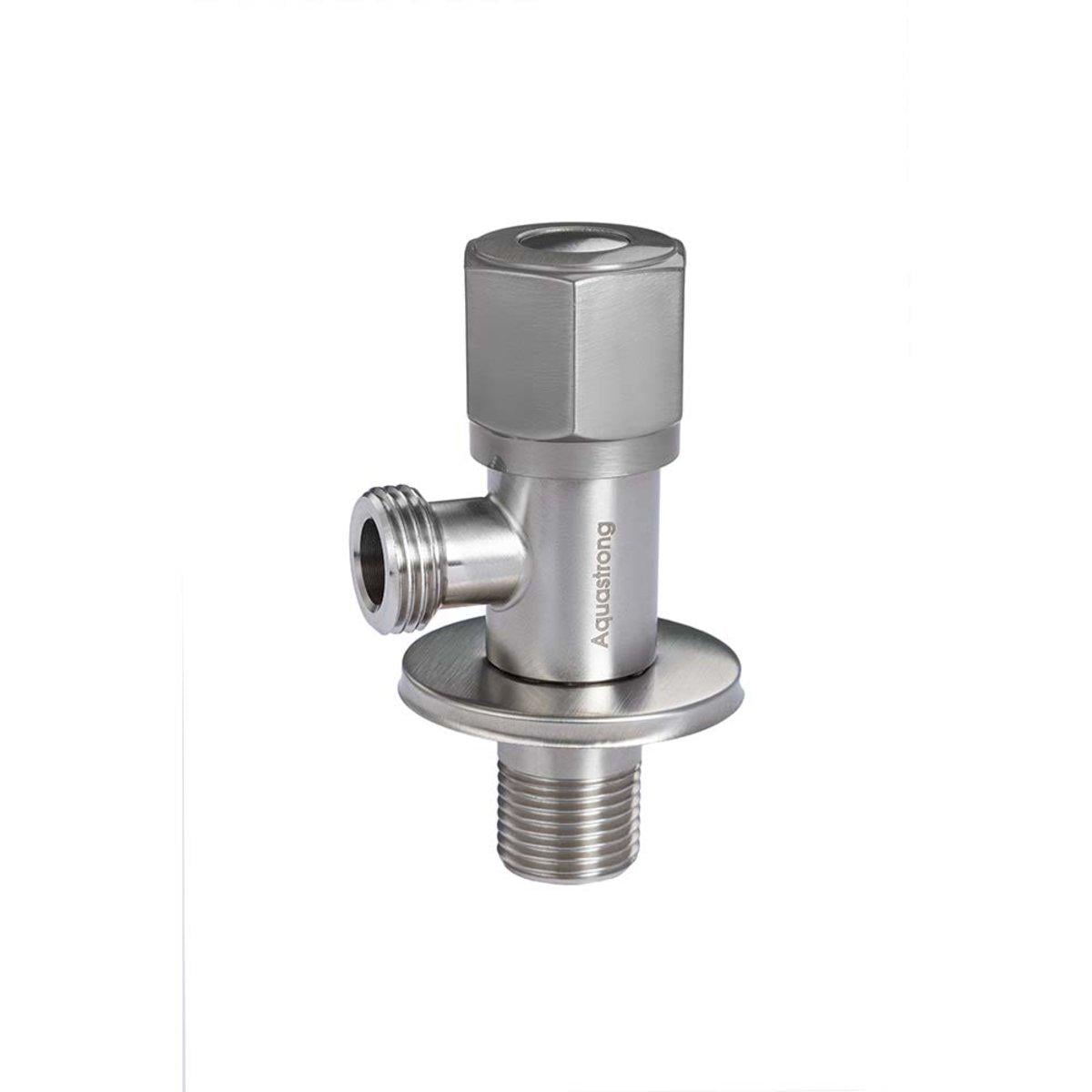 Кран угловой Aquastrong R5 1/2x1/2" ЗЗ нержавеющая сталь (PUD-R506)