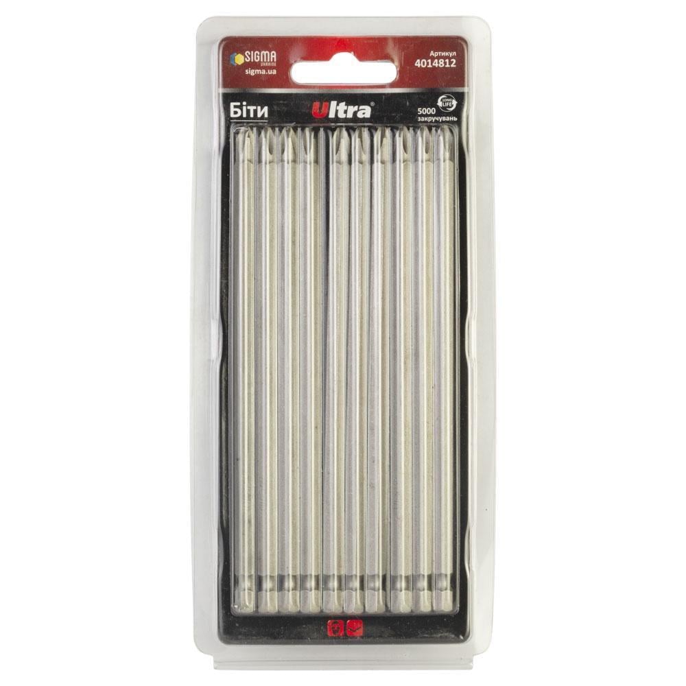 Набор бит Ultra PH2 x 150 мм 1/4" 10 шт. S2 в блистере ULTRA (4014812)