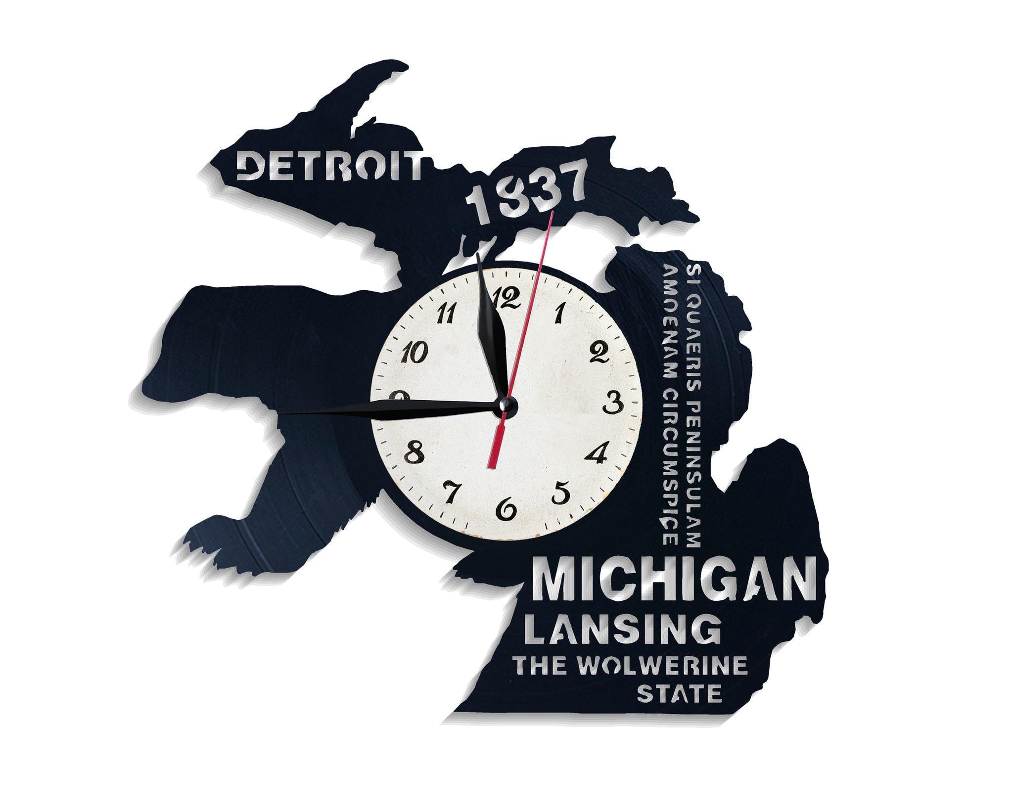 Часы настенные Мичиган 2736 из виниловой пластинки