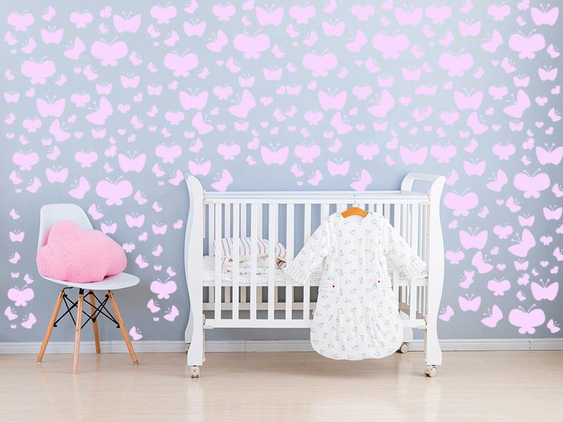 Трафарет многоразовый для стен Бабочки 1 мм пластик 500х500 мм - фото 3