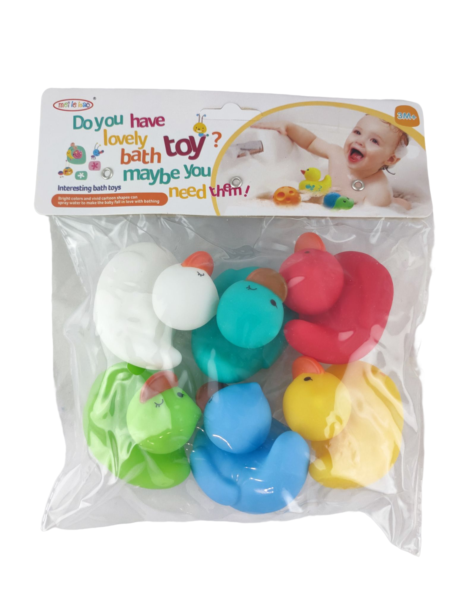 Набор игрушек для купания Уточки резиновые 6 шт. Разноцветный (132792) Набор игрушек для купания Уточки резиновые 6 шт. Разноцветный (132792)