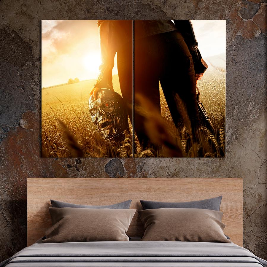 Настенний декор Сара Коннор с головой Терминатора 71x51 см (A50-2)