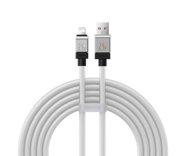 Кабель Data BASEUS CoolPlay Series Fast Charging Cable USB-Lightning 2,4A 1 м White (06CAKW000402)