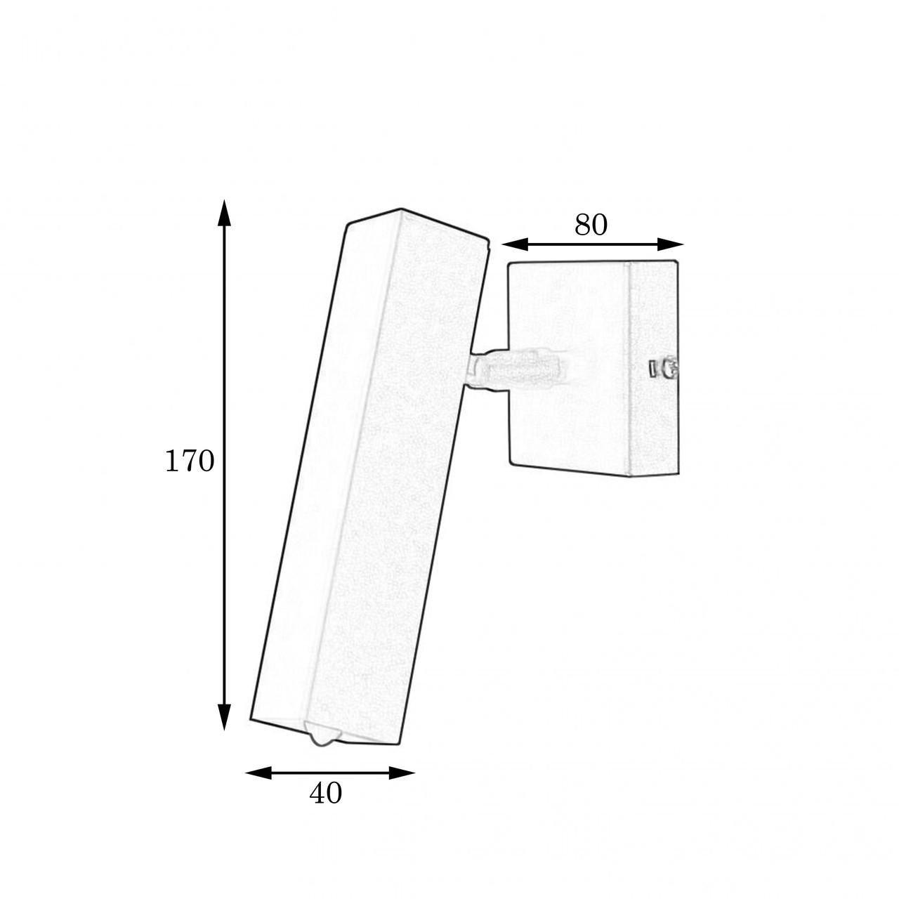 Светильник спот MSK ELECTRIC Quadro с поворотным механизмом под лампу Е14 Черный (SQ 1840) - фото 5