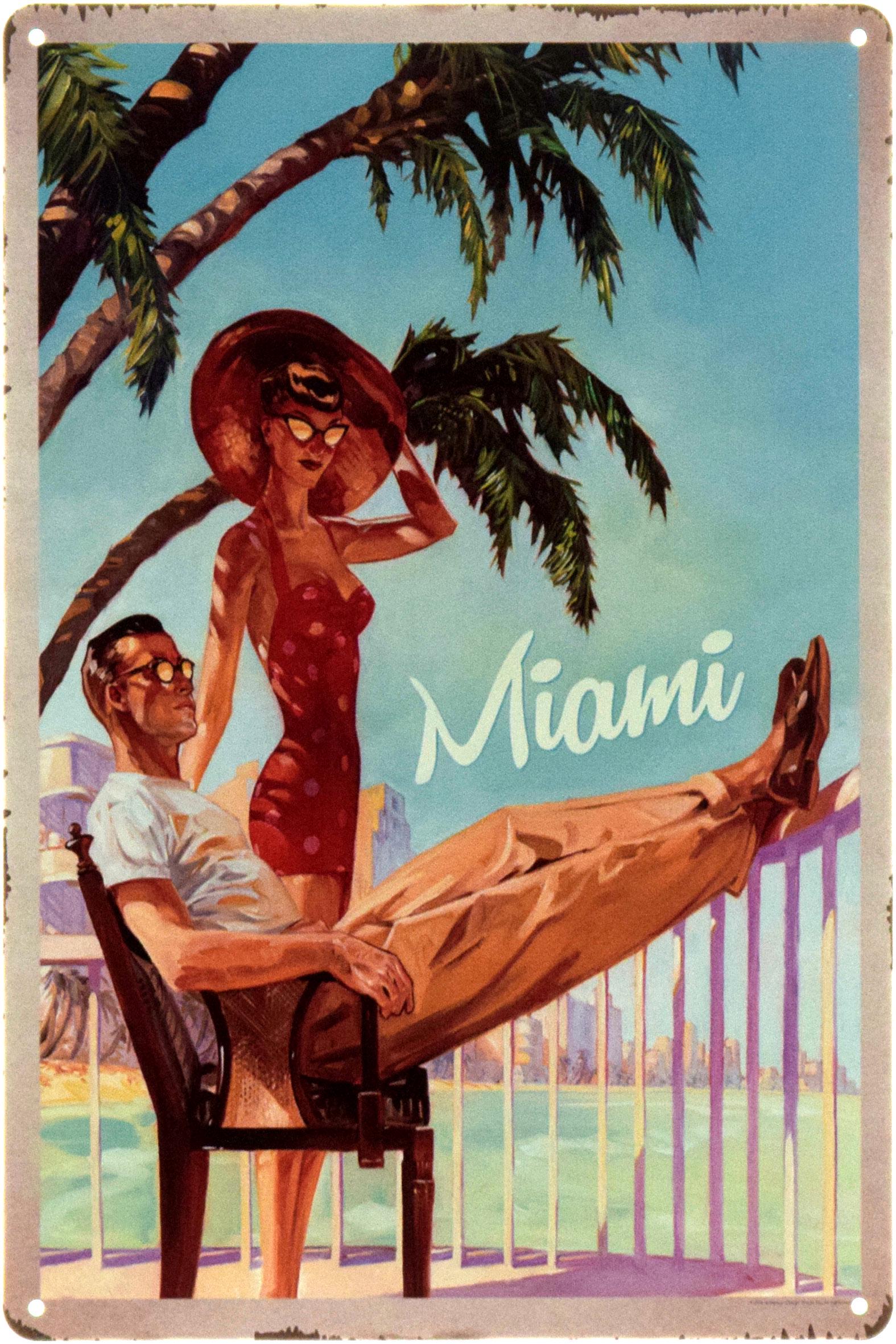 Табличка металева "Miami Style" 20x30 см (ms-104405)