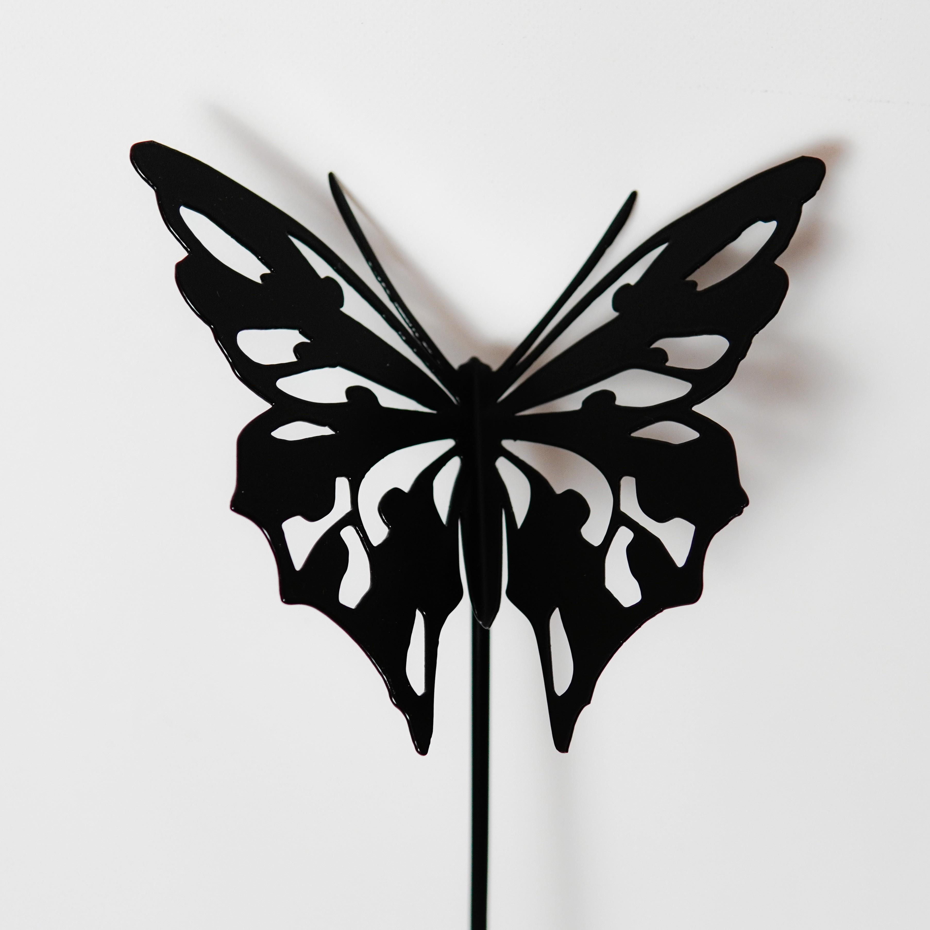 Садовая фигура Бабочка-махаон металлическая для двора/сада/клумбы (DCR069)