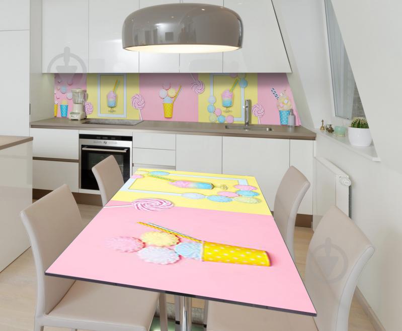 Наклейка 3Д виниловая на стол Zatarga «Весёлый кондитер» 650х1200 мм для домов, квартир, столов, кофейн, кафе Наклейка 3Д виниловая на стол Zatarga «Весёлый кондитер» 650х1200 мм для домов, квартир, столов, кофейн, кафе