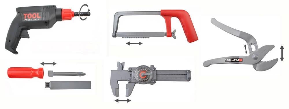 Набор инструментов для детей Kruzzel 4510 32 элемента/от 3 лет/пластиковый ящик - фото 5 Набор инструментов для детей Kruzzel 4510 32 элемента/от 3 лет/пластиковый ящик - фото 5