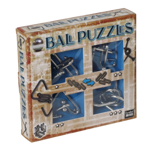 Набір металеві головоломки Ball Puzzles Blue Eureka