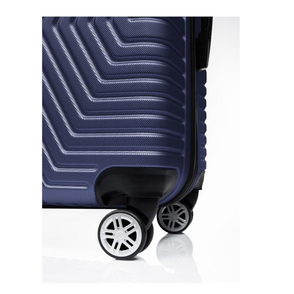 Чемодан Polo ПК007-М поликарбонат на 4-х двойных колесах средний М 70 л Синий - фото 3 Чемодан Polo ПК007-М поликарбонат на 4-х двойных колесах средний М 70 л Синий - фото 3