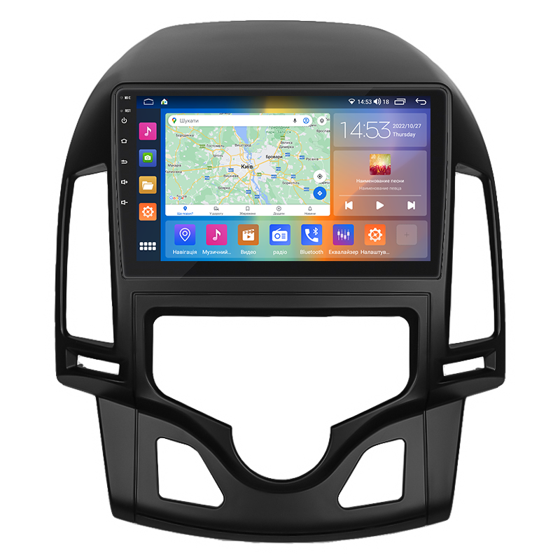 Автомагнитола штатная Lesko для Hyundai i30 I рестайлинг 2010-2012 9" 4/64Gb CarPlay 4G Wi-Fi GPS Prime MOB