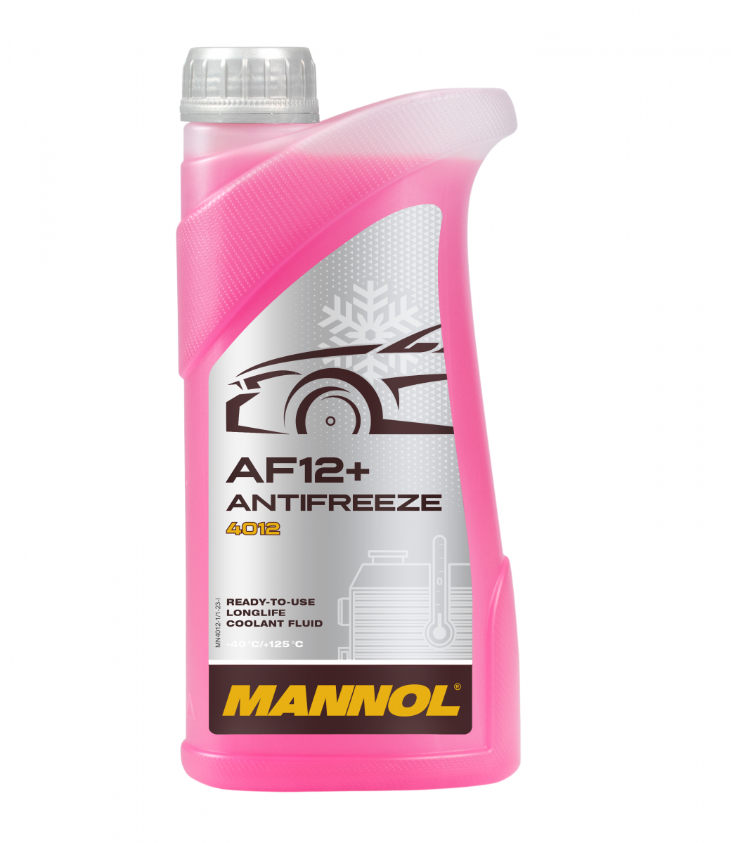 Антифриз Mannol 4012 Longlife Antifreeze AF12+ -40°C 1 л Червоний (MN4012-1)