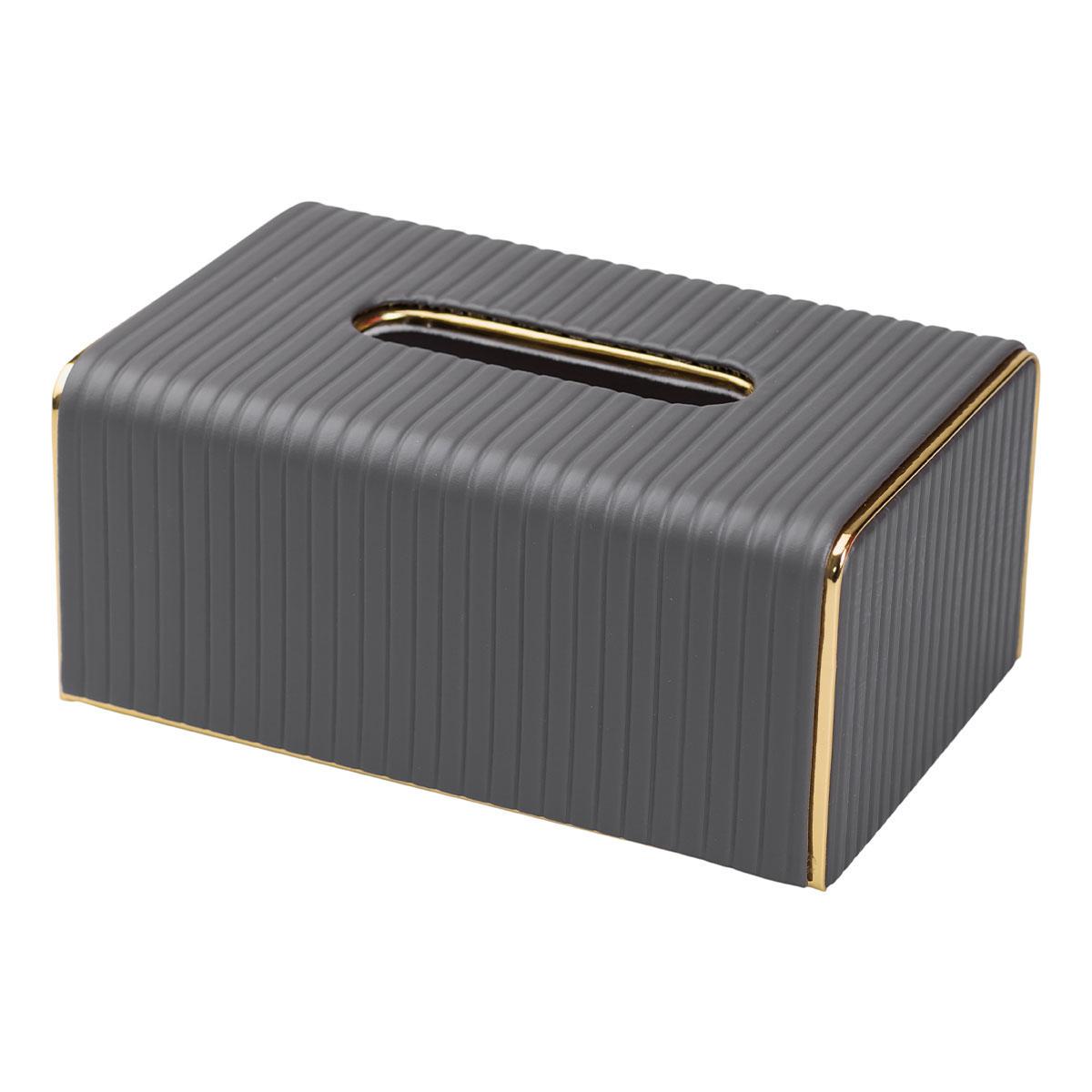 Серветниця з екошкіри прямокутна HP-3-203G 21,5х13х9 см Сірий (A-033503) - фото 2 Серветниця з екошкіри прямокутна HP-3-203G 21,5х13х9 см Сірий (A-033503) - фото 2