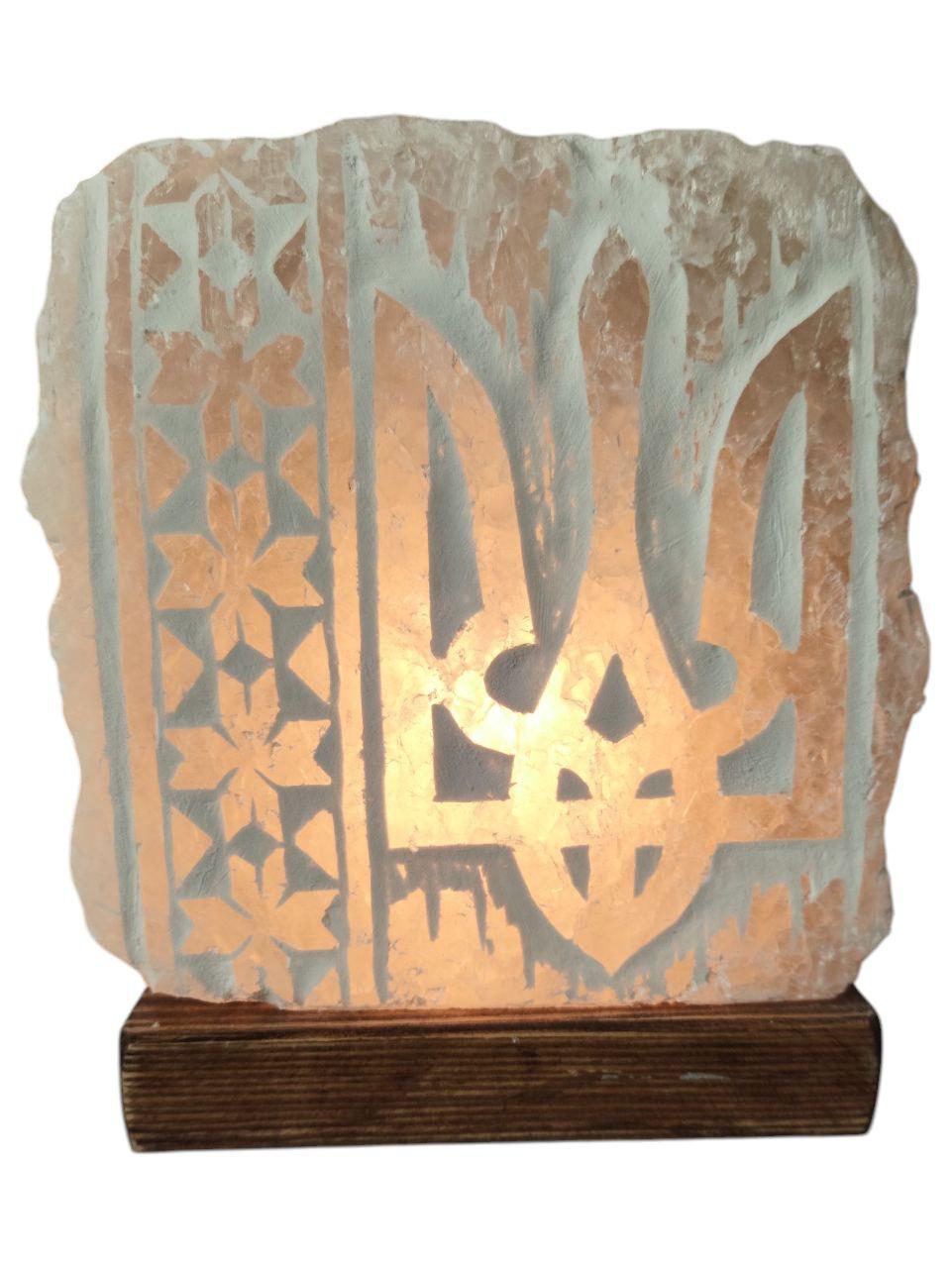 Соляная лампа Герб Тризуб из артемовской соли (29238992)