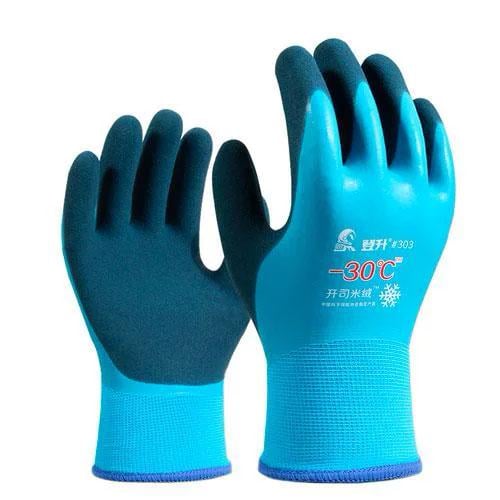 Перчатки рабочие зимние морозостойкие -30 водонепроницаемые для рыбалки One size Blue (360490)