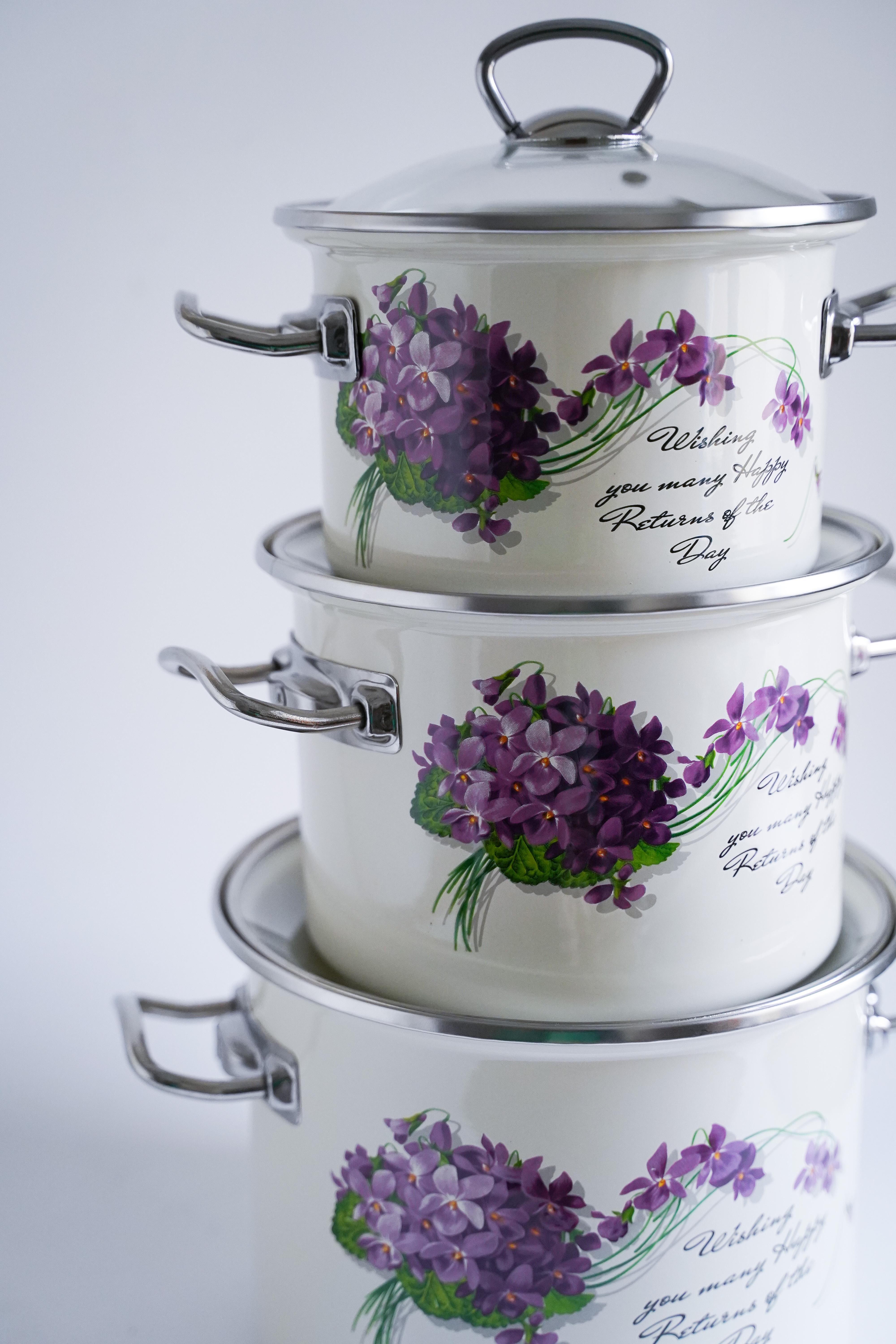 Набір каструль Idilia Віола 3 предмети (1500) - фото 3 Набір каструль Idilia Віола 3 предмети (1500) - фото 3