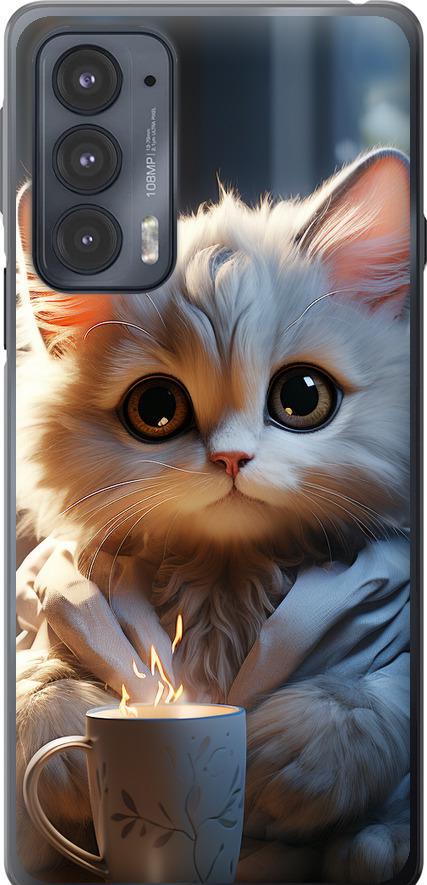 Чехол на Motorola Edge 20 White cat (5646u-2497-42517)