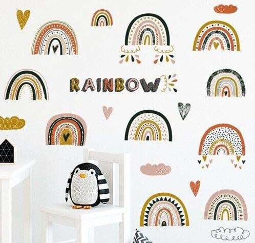 Наклейки виниловые Радуга RAINBOW лист 30х75 см (Б128-32 ZDB-2105)