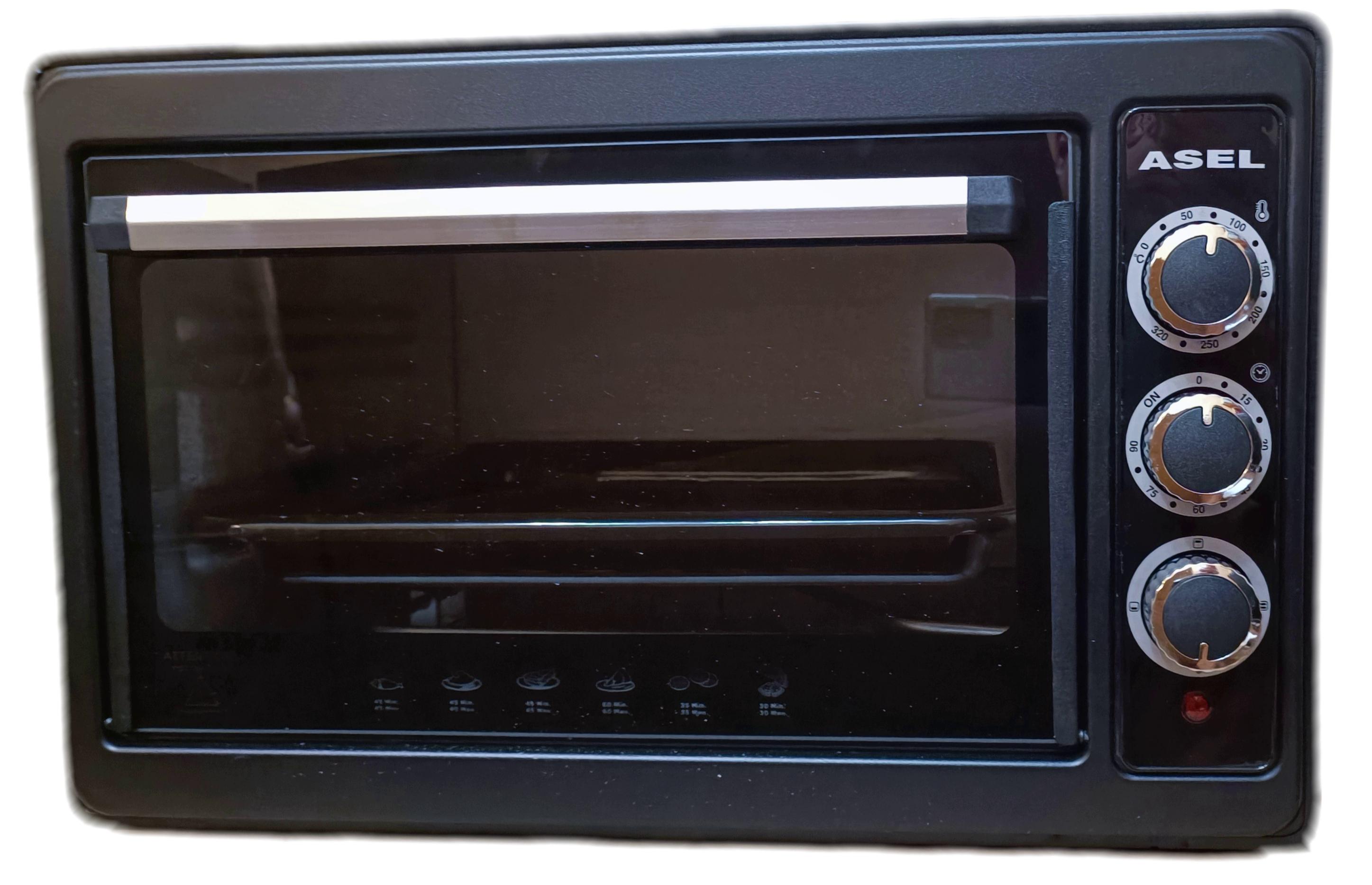 Духовка электрическая настольная Asel AF33-23 33 л 2 противня Черный Духовка электрическая настольная Asel AF33-23 33 л 2 противня Черный