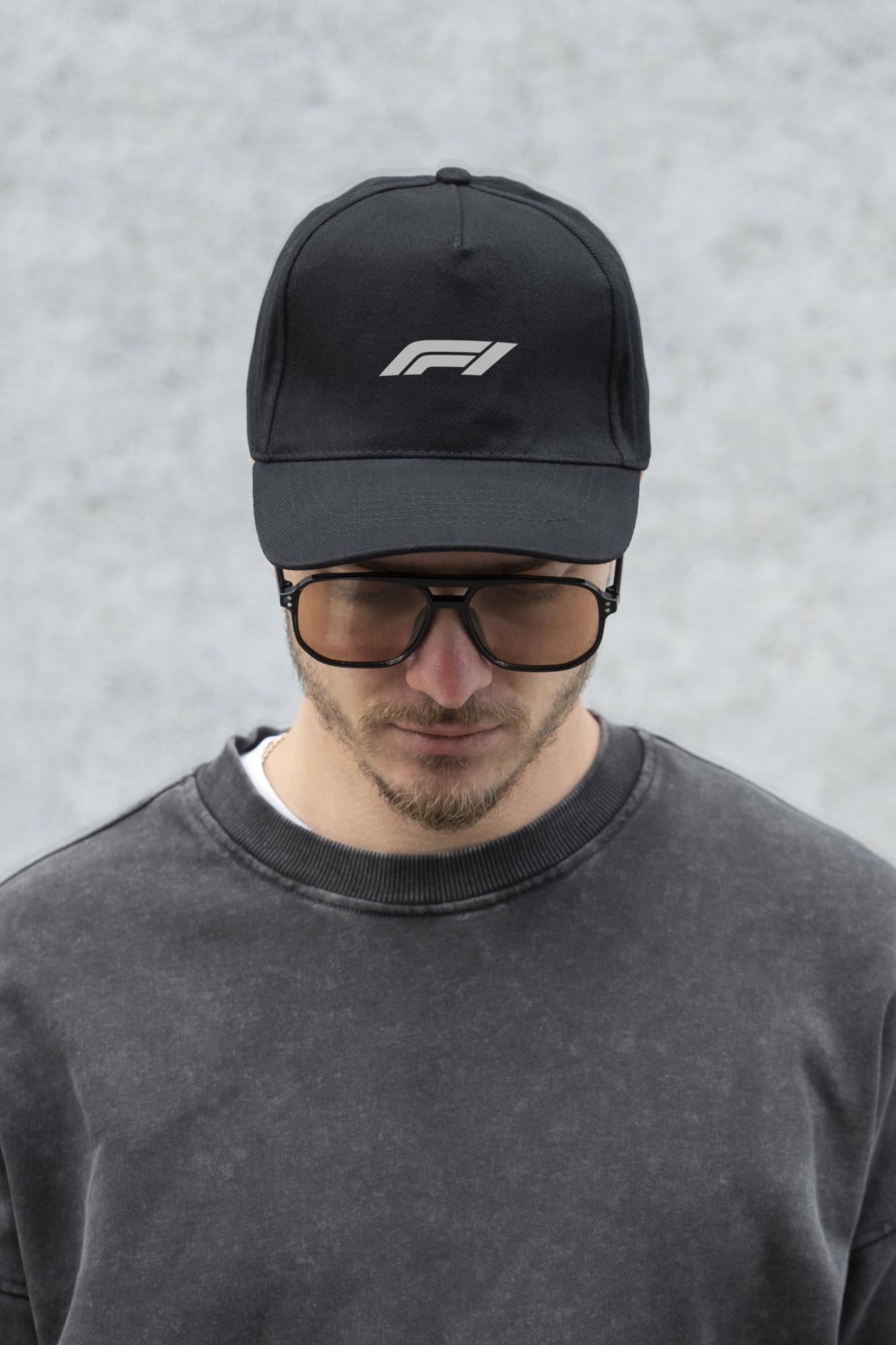 Бейсболка Without с принтом F1White унисекс Black (8049789)