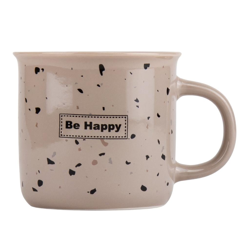 Набор кружек керамических Elisey "Be Happy" 400 мл 4 шт. Серый 1 (9071-003)