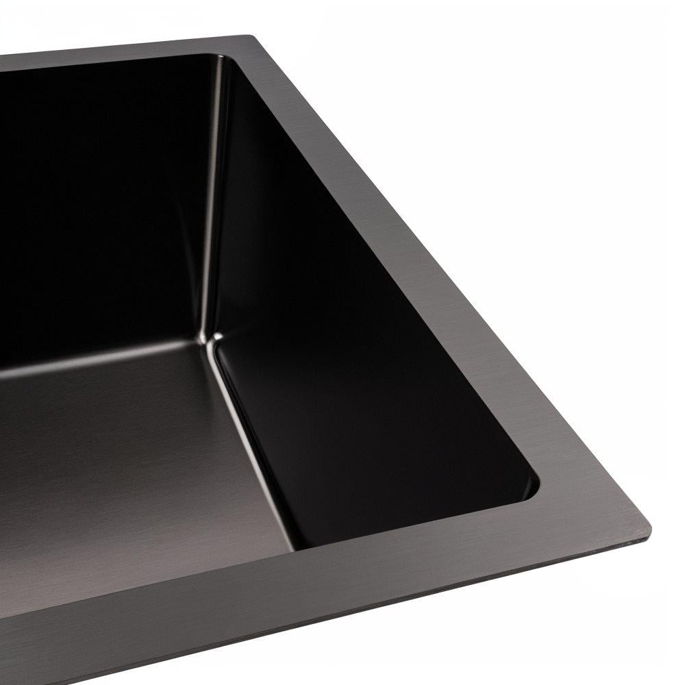 Кухонний комплект Valeso Handmade мийка 58x43 см монтаж під стільницю/змішувач XK09B PVD Чорний (000050608) - фото 6 Кухонний комплект Valeso Handmade мийка 58x43 см монтаж під стільницю/змішувач XK09B PVD Чорний (000050608) - фото 6