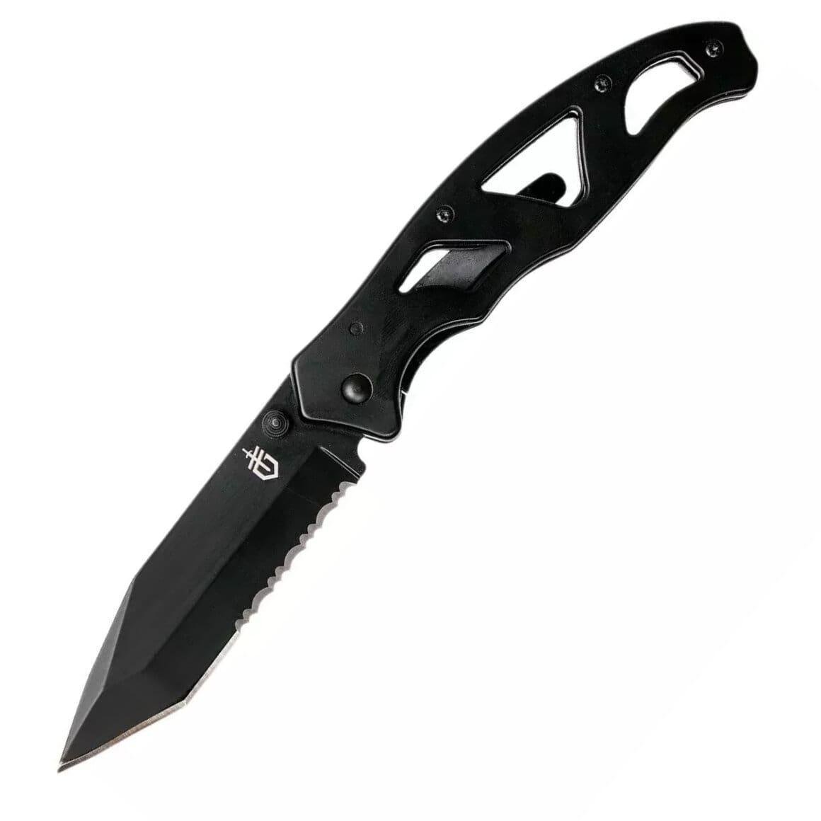 Нож складной карманный Gerber Paraframe II Tanto Blk SE полусеррейтор Frame Lock нержавеющая сталь 89 мм (2565335955)