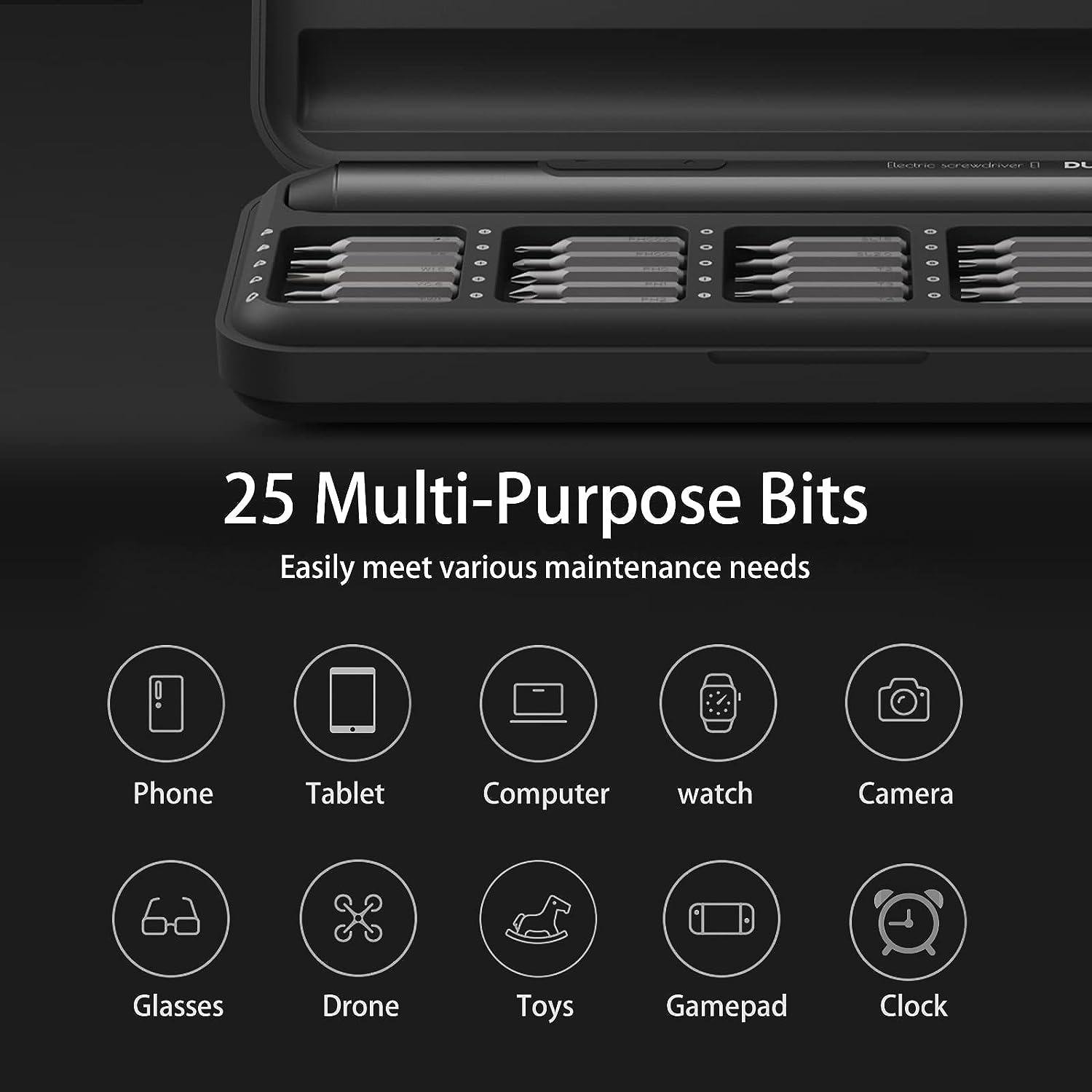 Викрутки електричні з насадками Atuman Mi E1 Electric Precisoon Set 25 Pcs batch head 25 біт (12156046) - фото 10 Викрутки електричні з насадками Atuman Mi E1 Electric Precisoon Set 25 Pcs batch head 25 біт (12156046) - фото 10