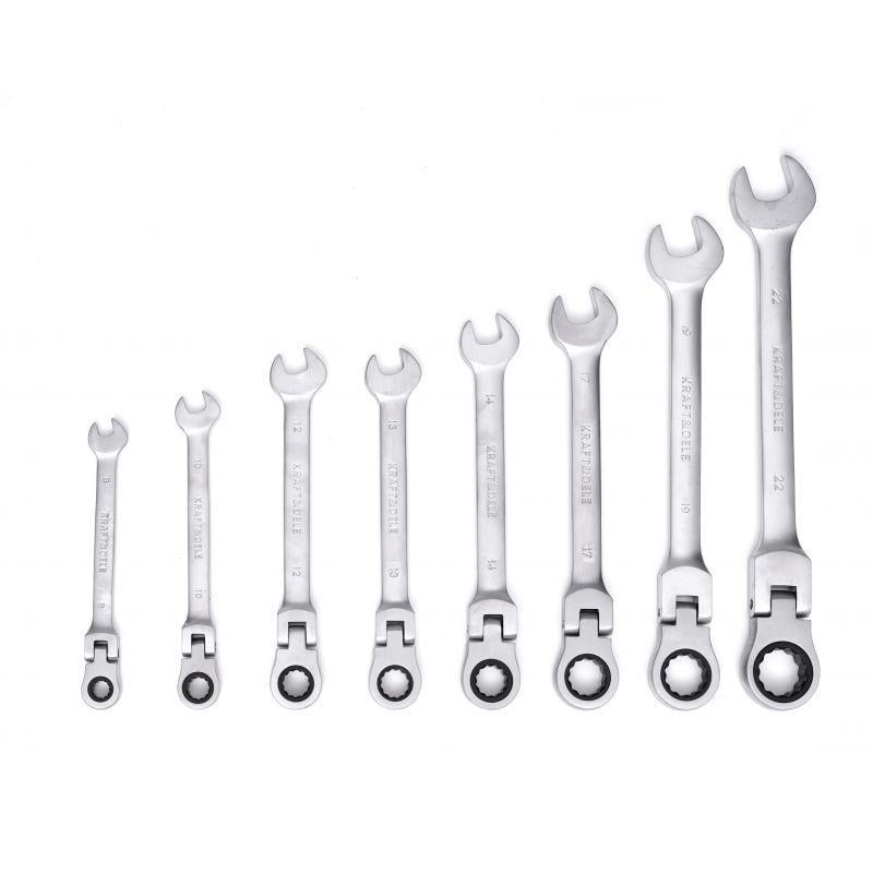 Набір ріжково-накидних ключів Kraft&Dele KD11302 8-22 мм 8 шт. - фото 5